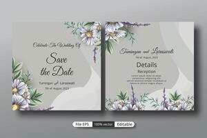 a beautiful luxury wedding invitation template that will make the party event more perfect. vector