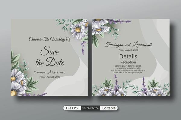 a beautiful luxury wedding invitation template that will make the party event more perfect.