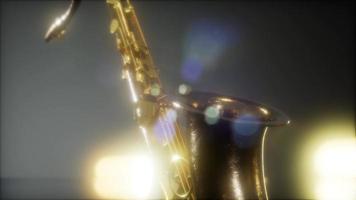 Close up Saxophone jazz instrument video