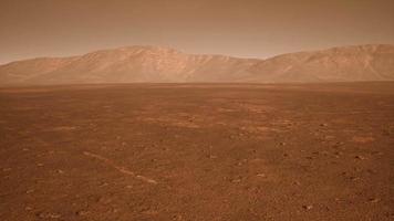 Fantastic martian landscape in rusty orange shades video