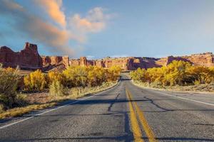 Landscape at Arches National Park in Moab, Utah USA photo