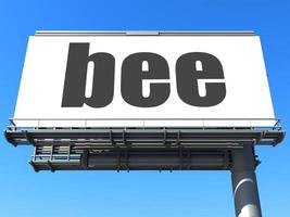 bee word on billboard photo