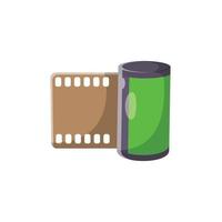 Roll Film Flat Illustration. Clean Icon Design Element on Isolated White Background vector