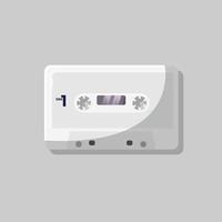 Cassette Flat Illustration. Clean Icon Design Element on Isolated White Background vector