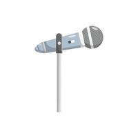 Microphone Flat Illustration. Clean Icon Design Element on Isolated White Background vector