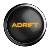 Word on black button photo