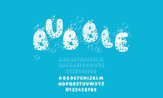 Bubble Alphabet Vector