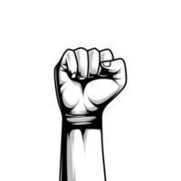 Struggling Fist Gesture Vector Illustration