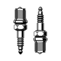 Motorcycle Spark Plug Line Art vector