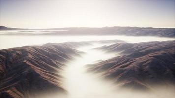 mountain landscape with deep fog at morning video