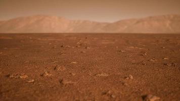 fantastische Marslandschaft in rostigen Orangetönen video