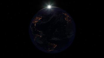 earth globe planet from space orbit video