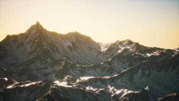 Aerial view of the Alps mountains in snow video