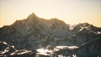 Aerial view of the Alps mountains in snow video