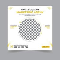 Digital marketing social media post business webinar for social media post, business banner template geometric shape design for attractive abstract elements post background space for text vector