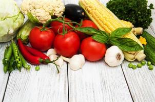 fresh vegetables as a frame photo