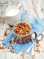 Homemade baked granola photo