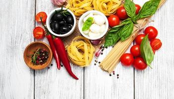 ingredientes de comida italiana foto