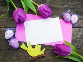 tarjeta de felicitación de pascua foto