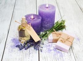 Lavender with soap photo