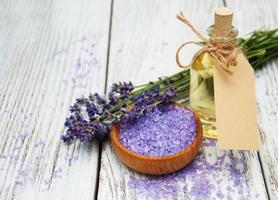 Lavender with oil photo
