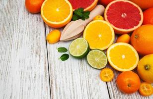 Fresh citrus fruits photo