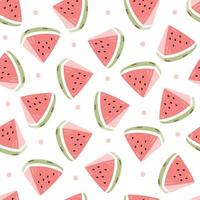 Sweet pastel watermelon, seamless pattern vector illustration for fabric print, wallpaper, wrapping paper.
