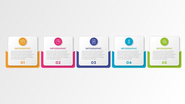 Presentation business infographic template with 5 options vector