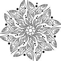 Indian Traditional and Cultural Rangoli, Alpona, Kolam, or Paisley vector line art. Bengal art India. for textile printing, logo, wallpaper