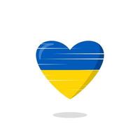 Ukraine flag shaped love illustration vector