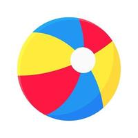 Bouncing beach ball flat style design vector illustration icon sign