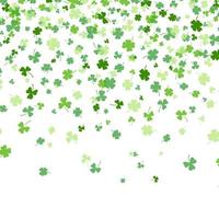 Shamrock or green clover leaves pattern background flat design vector illustration isolated on white background.