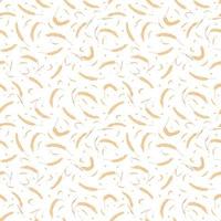 Seamless pattern with whole grain seeds organic, natural ears isolated on white background. vector