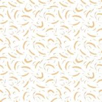 Seamless pattern with whole grain seeds organic, natural ears isolated on white background. vector