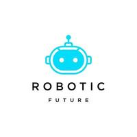 Robotic logo icon design flat vector