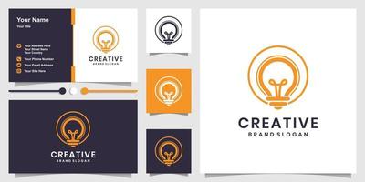 Creative logo with modern concept and business card design Premium Vector