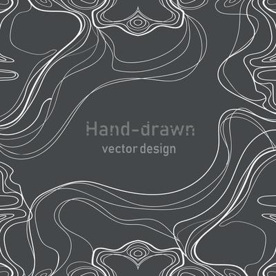 Abstract conteporari background outline style. Artistic hand-drawn linear background. Vector dark template with space for text