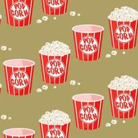 Cute kids pattern for girls and boys. Colorful pop corn on the abstract grunge background create a fun cartoon drawing. vector