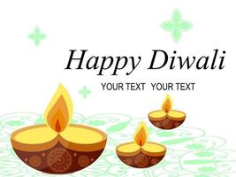 Abstract beautiful Happy Diwali background. Stock. burning candle vector