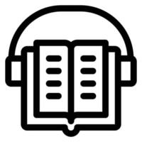 simple audiobook vector icon, editable, 48 pixel