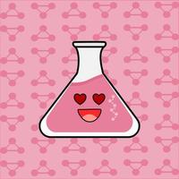 Cute Laboratory bottle cartoon character vector