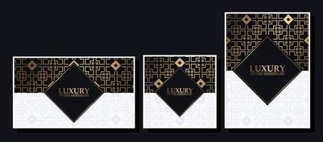 Luxury geometric pattern cover and card vector