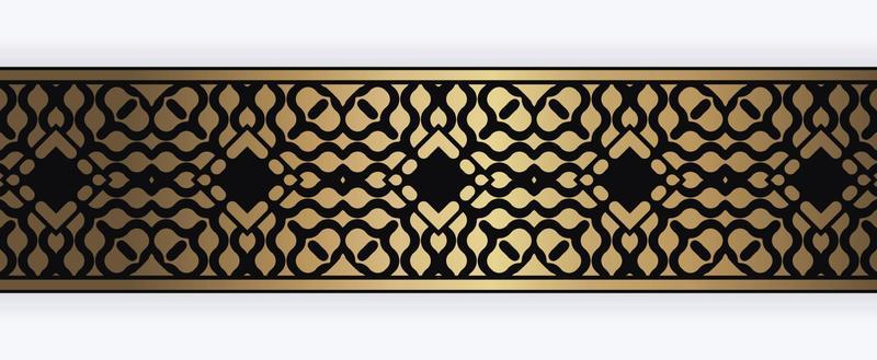 Elegant golden ornamental border template