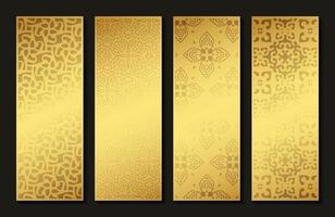 elegant gold abstract pattern vertical card vector