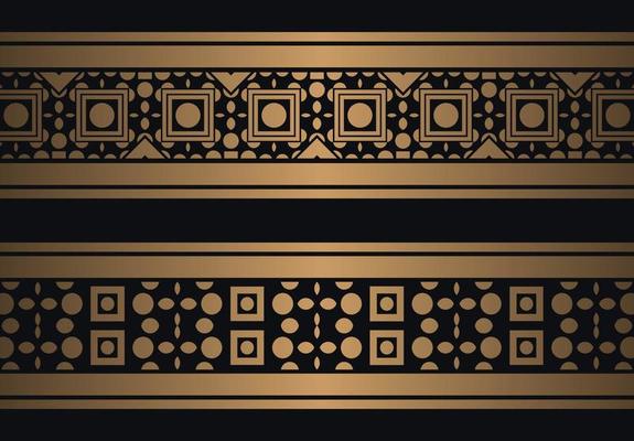 Elegant golden ornamental border template