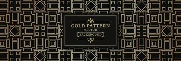 Luxury dark gold abstract line pattern vector