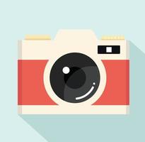 Retro camera  with long shadow vector