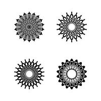 Set of mandala ornaments Isolated on white background. Veil illustration. vector