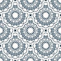 Seamless pattern with retro patterns. Background with white and blue color. Good for wallpaper. Vector. vector