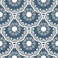 Luxurious seamless pattern with retro patterns. Background with white and blue color. Good for postcards. Vector. vector